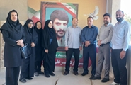  بیعت دوباره کارکنان بیمارستان حضرت ولیعصر (عج) کازرون با شهدا در هفته دفاع مقدس
